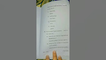 Organizational Theory and Behaviour #question #bbmku #m.com #semester1 #session-2023-2025 #dhanbad 👍