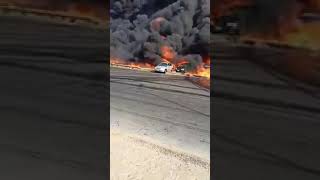حريق طريق مصر اسماعليه الصحراوي
