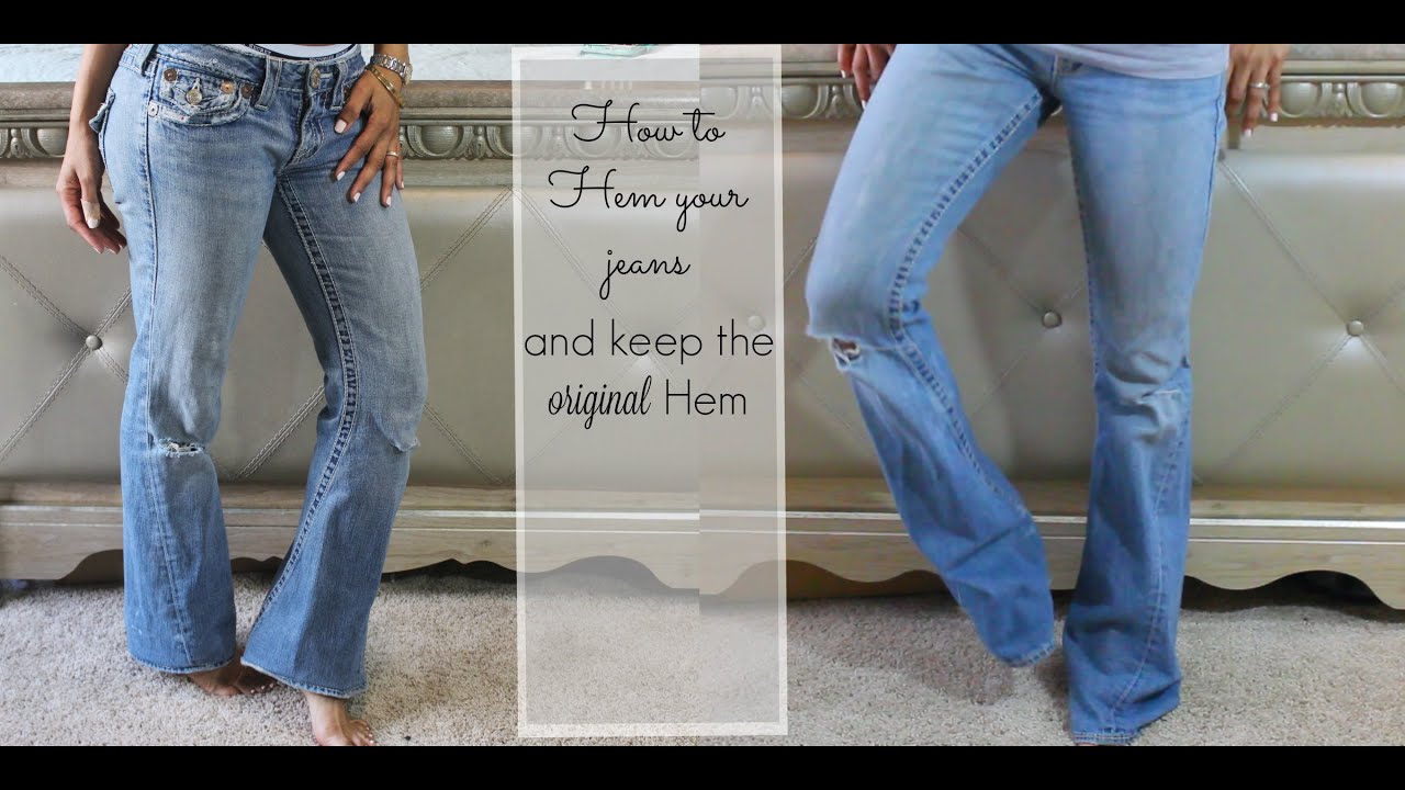 flare hem jeans