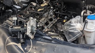 Audi A4 2015 CNC 2.0 litre filling coolant bleeding coolant coolant overflow.