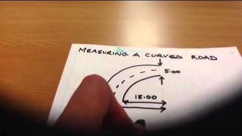 Curved road measurement