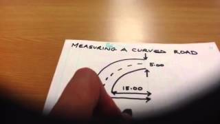 Curved road measurement
