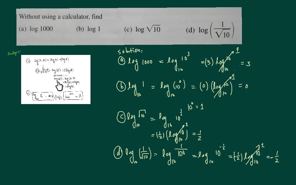 How to solve logs without a calculator YouTube