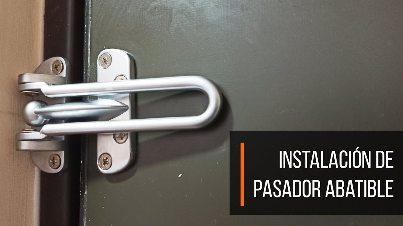 en frente de carga Delgado ✓ Cómo instalar un pasador abatible para puerta 🔥 Fácil y rápido🔥 -  YouTube