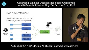 ACM CCS 2017 - Generating Synthetic Decentralized Social Graphs [...] - Ting Yu