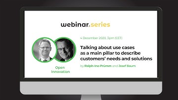 InterConnect Webinar Series #2 Use cases as a main pillar to describe customers’ needs and solutions