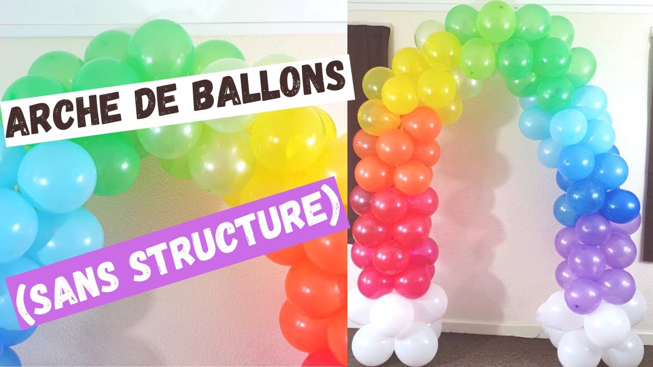 DIY Arche de Ballons Sans Structure (Arc-en-ciel)/No Stand