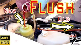 Power steering fluid flush, without pump in less than 10 minuets/Power steering fluid change/ALIMECH