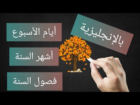 الدرس 5 تعرف على أيام الأسبوع أشهر السنة و فصول السنة بالإنجليزية