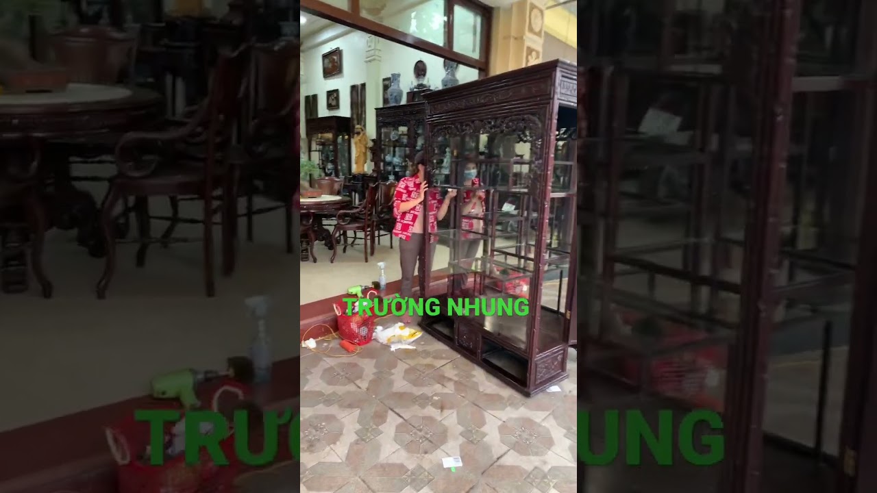 Tủ Bày Đồ Đẹp - Tủ Gỗ Gụ Trưng Phòng Khách - Sập Gụ Tủ... - youtube
