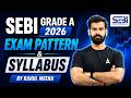 SEBI Grade A 2026 | SEBI Grade A Exam Pattern and Syllabus | By Rahul Meena