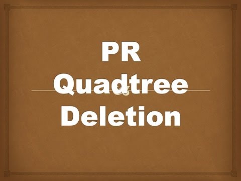 PR Quadtrees Deletion
