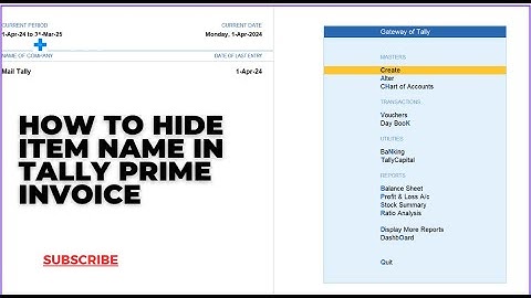 How to Print Alias Name or Part Number only in Tally Prime Sales Invoice