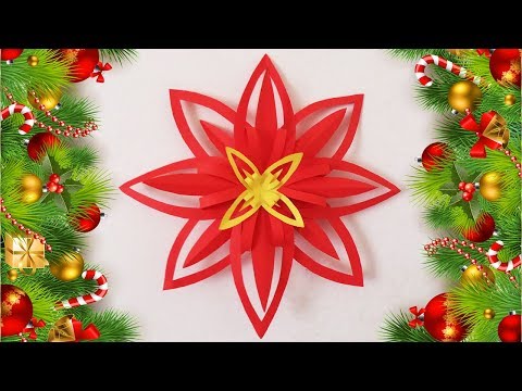 Stella Di Natale Decorazione.Tutorial Decorazioni Natalizie Stella Di Natale 3d Youtube