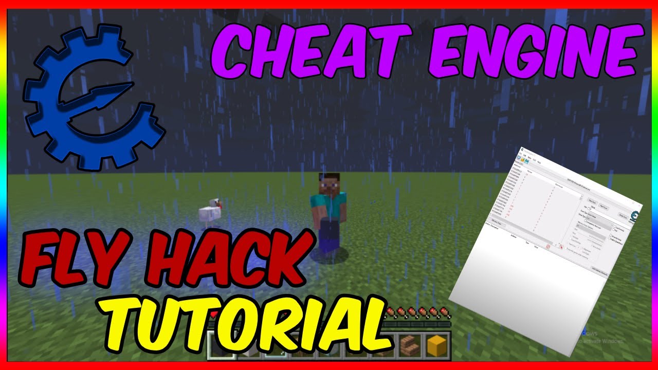 Minecraft Fly Hacks With Cheat Engine Tutorial Youtube - roblox fly hacks windows