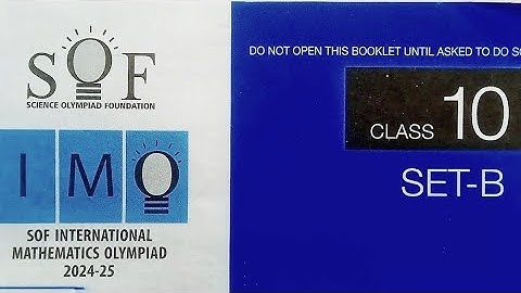 Class 10 IMO Question Paper Set B 2024 - 2025 Level 1 / SOF International Mathematics Olympiad/ 2024
