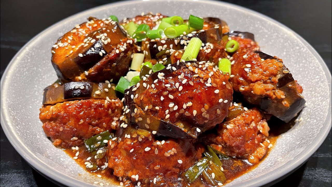 【燒汁釀茄子】超簡單的燒汁配方，肉餡飽滿不脫餡 Stuffed Eggplant - YouTube