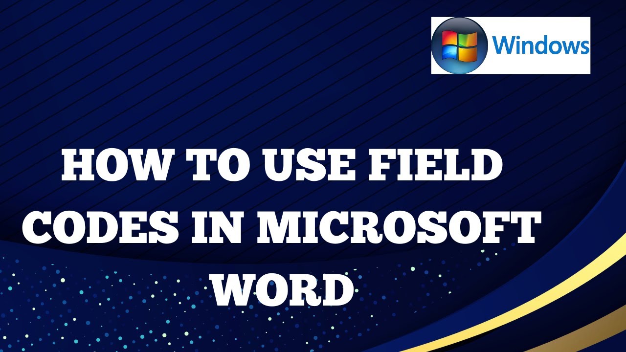 Word Feild Code How to Use Field Codes in Word (Dates, References, Auto-Updating Text ...