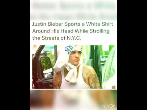 Justin Bieber Sports a White Shirt Around His Head While Strolling the  Streets of N.Y.C 