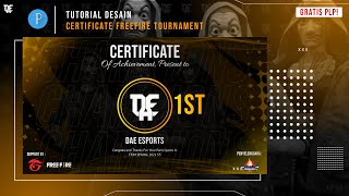 Cara Buat Sertifikat Turnamen Freefire | FREE PLP - Pixellab Android