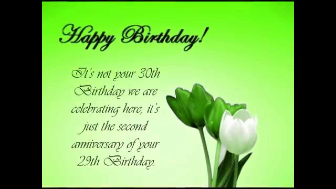 Amazing happy 30th birthday greeting for best friends and family - YouTube