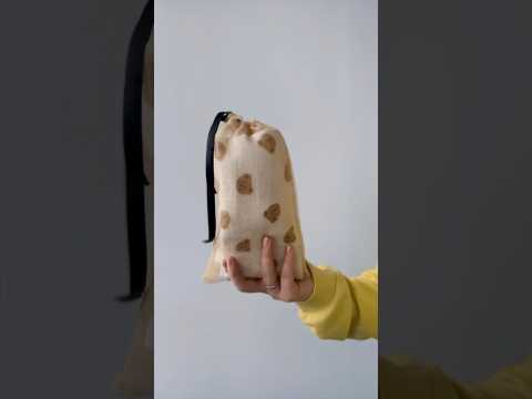 Мішечок з органзи бежевий без друку Розмір: 15 cм х 25см, видео 1