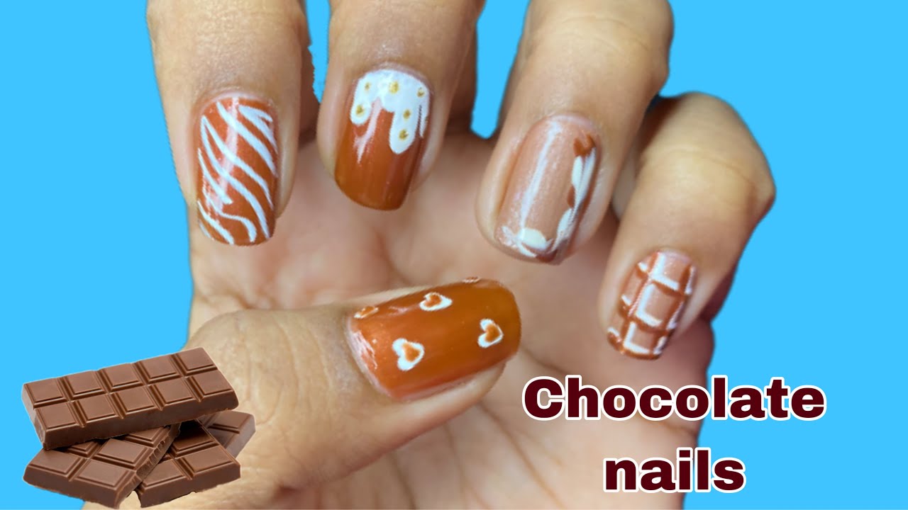 Chocolate Nail ArtShort Nail Art YouTube