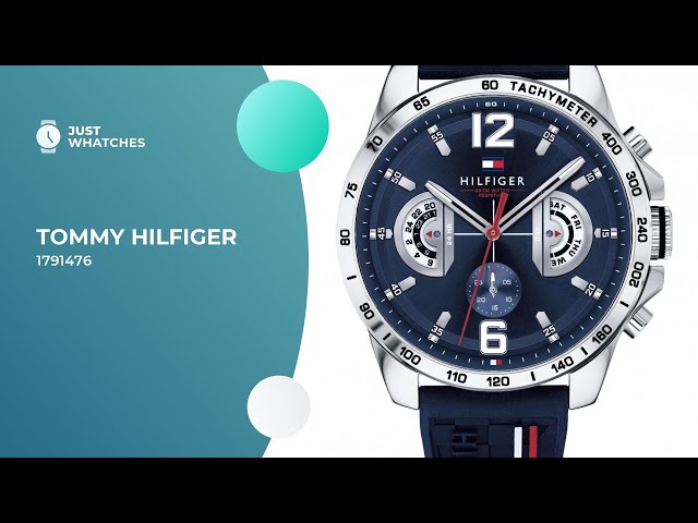 Tommy Hilfiger Mens Decker Blue Dial Blue Rubber Strap 1791476