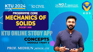 MOS KTU 2024 SCHEME | MODULE 1 PART 2 | PROGRAMME CORE 1| CIVIL ENGINEERING S2 | MECHANICS OF SOLIDS