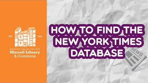 How to find The New York Times database