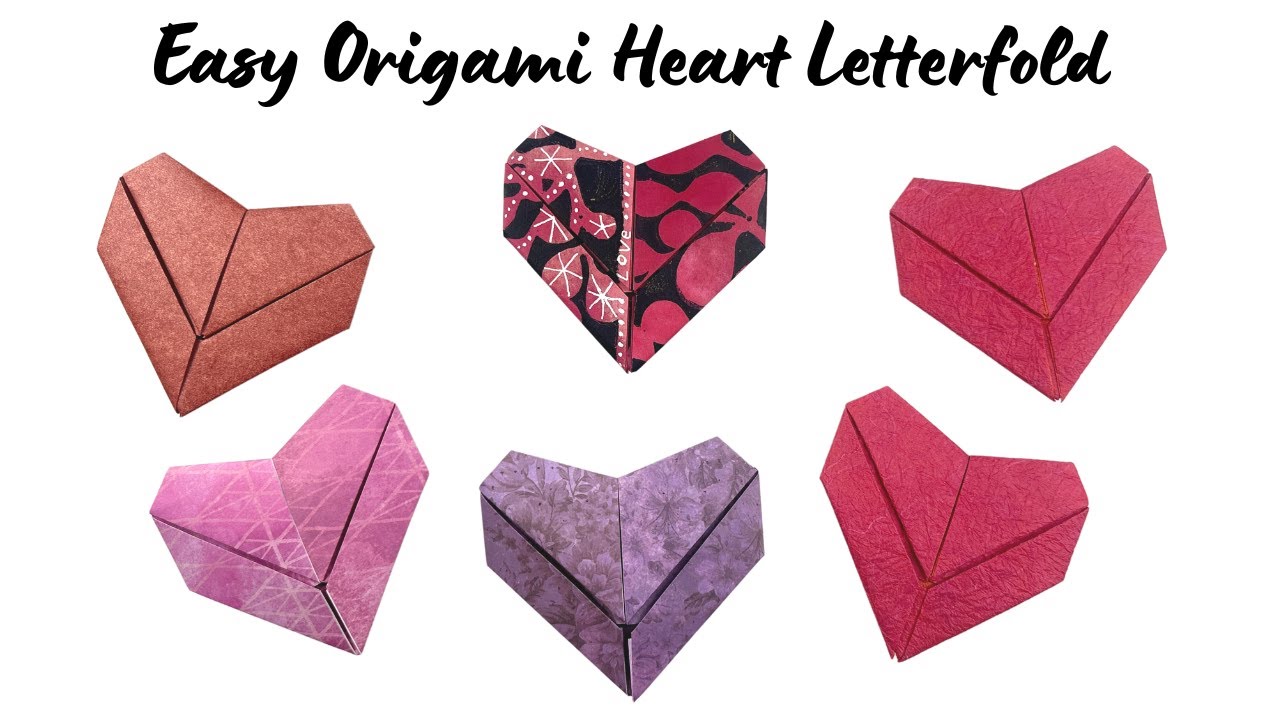 How to make love letter card  Origami heart shape love letter 