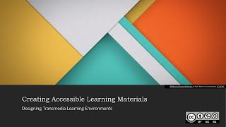 Creating Accessible Learning Materials
