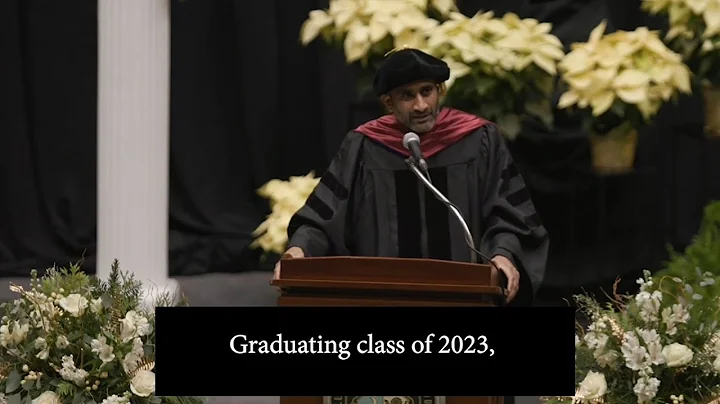 Interim Dean Praveen Edara December 2023 Commencement Speech