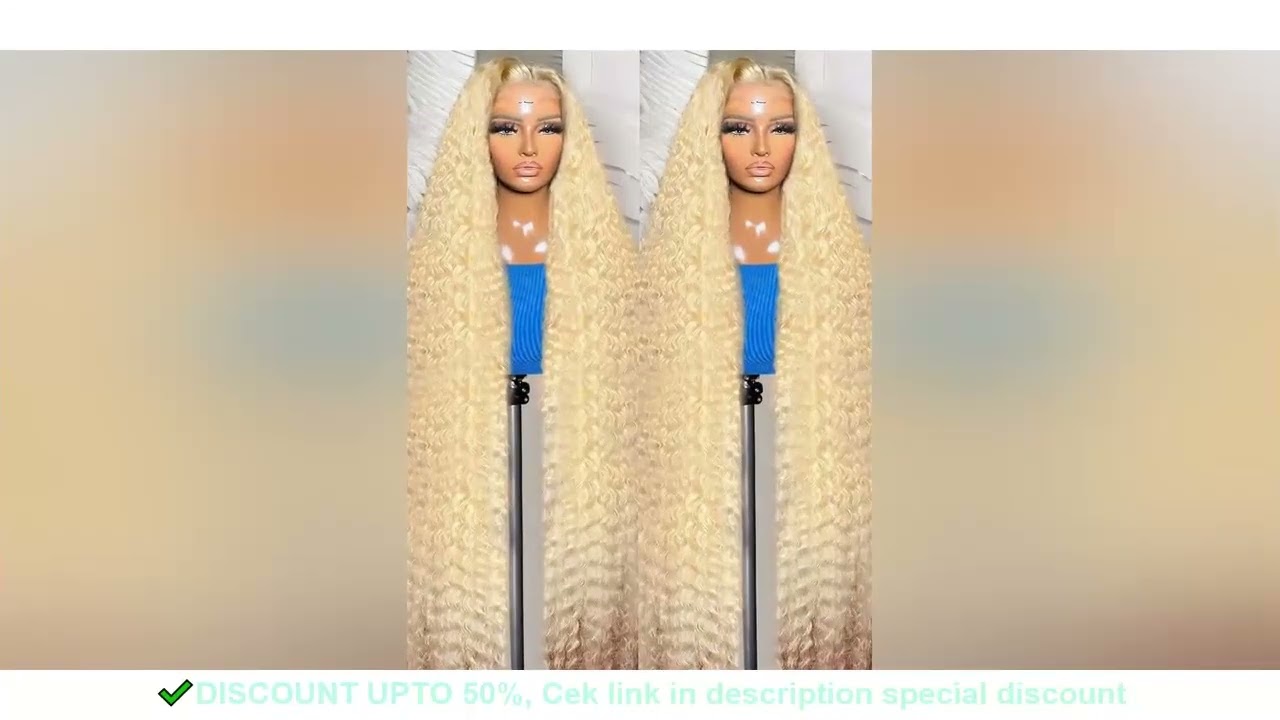 HOT 613 Curly Honey Blonde Lace Front Human Hair Wigs Loose Deep Wave 13x6 13×4 HD Water Wave Color
