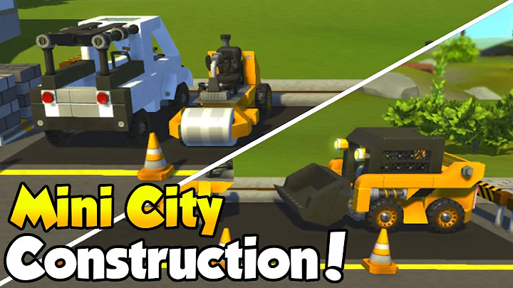 MINI CITY [EP. 6] - "Construction Vehicles + Warehouse" - Scrap Mechanic Community Build!