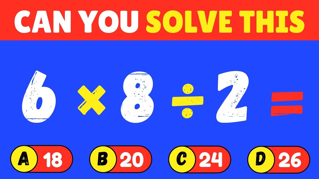 Can You Pass This Maths Simple Quiz ? Ultimate Maths Quiz Challenge ➗🧐✖️#quiz