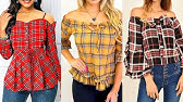 LINDAS BLUSAS MODERNAS EN CUADROS CUTE MODERN CHECKERED BLOUSES