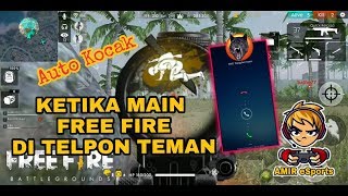KOCAK LAGI MAIN FREE FIRE DI TELPON TEMAN | AUTO GAGAL BOOYAH - FREE FIRE INDONESIA