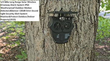 1/2 Mile Long Range Solar Wireless Driveway Alarm System Weatherproof Outdoor Motion Detector