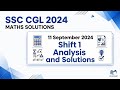 Set-7 SSC CGL 2024 (11 Sept,1st Shift) | SSC CGL 2024 11 SEPTEMBER 2024 SHIFT 1|SSC CGL ANSWER KEY