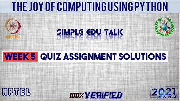 Nptel The Joy Of Computing Using Python Week 5 All Quiz Assignment Solutions