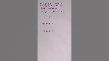 Multiplication of two consecutive even or odd numbers#shorts #multiplication#competition#competitive