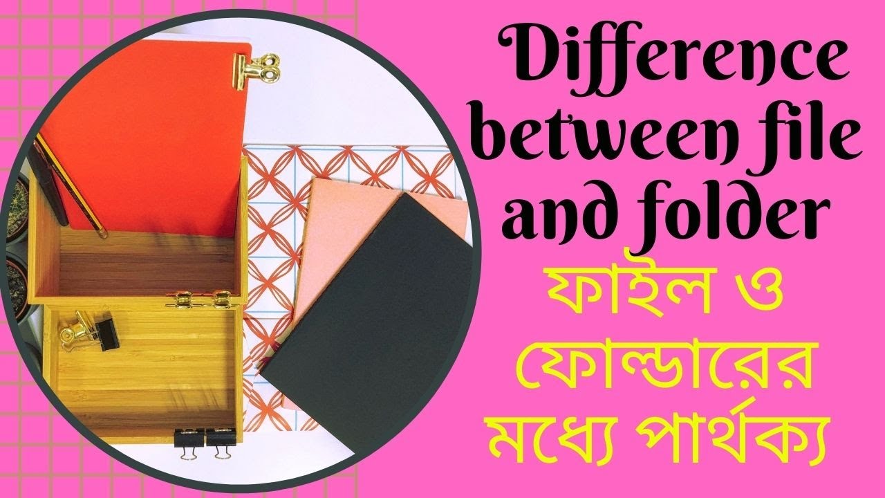 Difference between file and folder in computer, ফাইল ও ফোল্ডারের মধ্যে