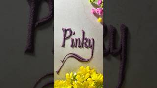 Pinky ❤️💕 Candy Sand Art | Sweet Name Calligraphy #Pinky #CandyArt #asmr #sandart #sandscript