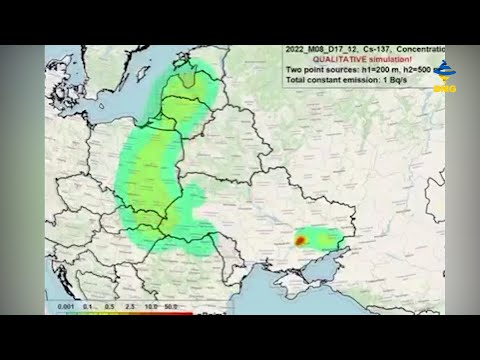 რადიაციის გავრცელების არეალის მოდელირება ზაპოროჟიეს ატომური ელექტროსადგურზე ავარიის შემთხვევაში