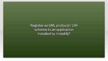 Register an URL protocol / URI scheme to an application installed by Install4j?