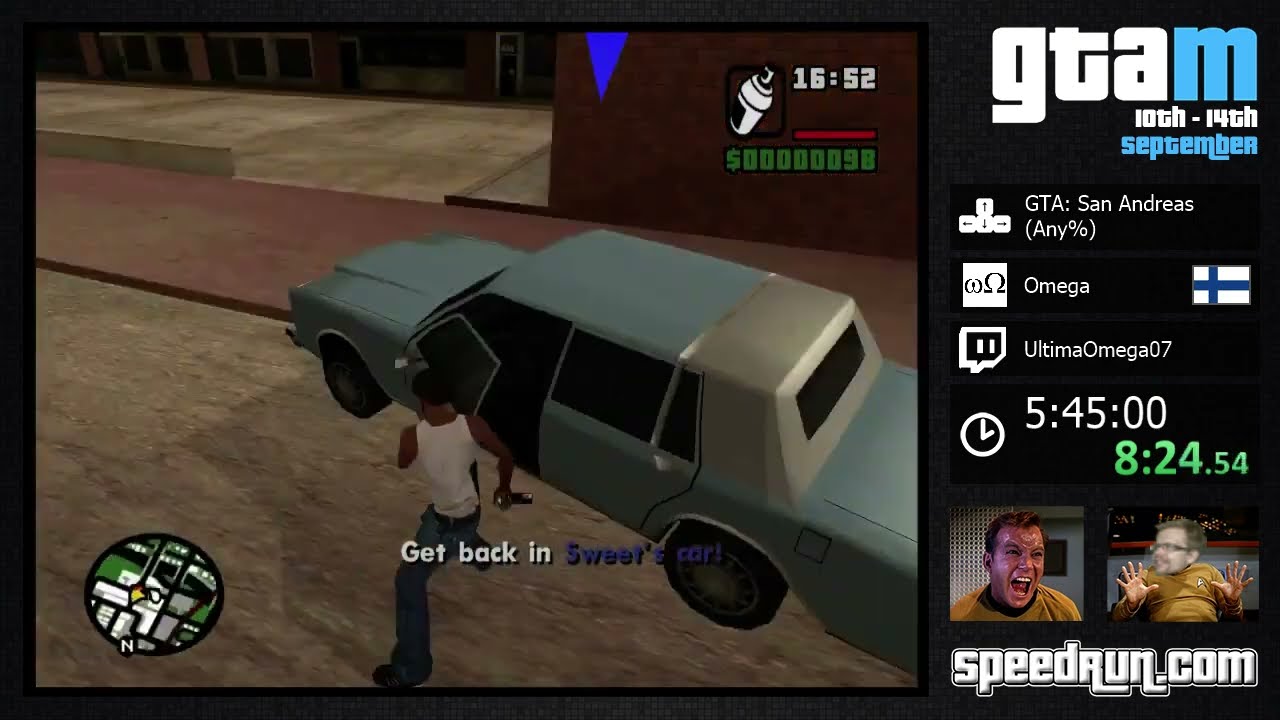GTA Marathon 2014 - Grand Theft Auto: San Andreas Any% By Omega