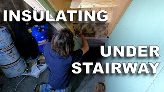 Compressor Room Work ― Insulating Under the Stairs