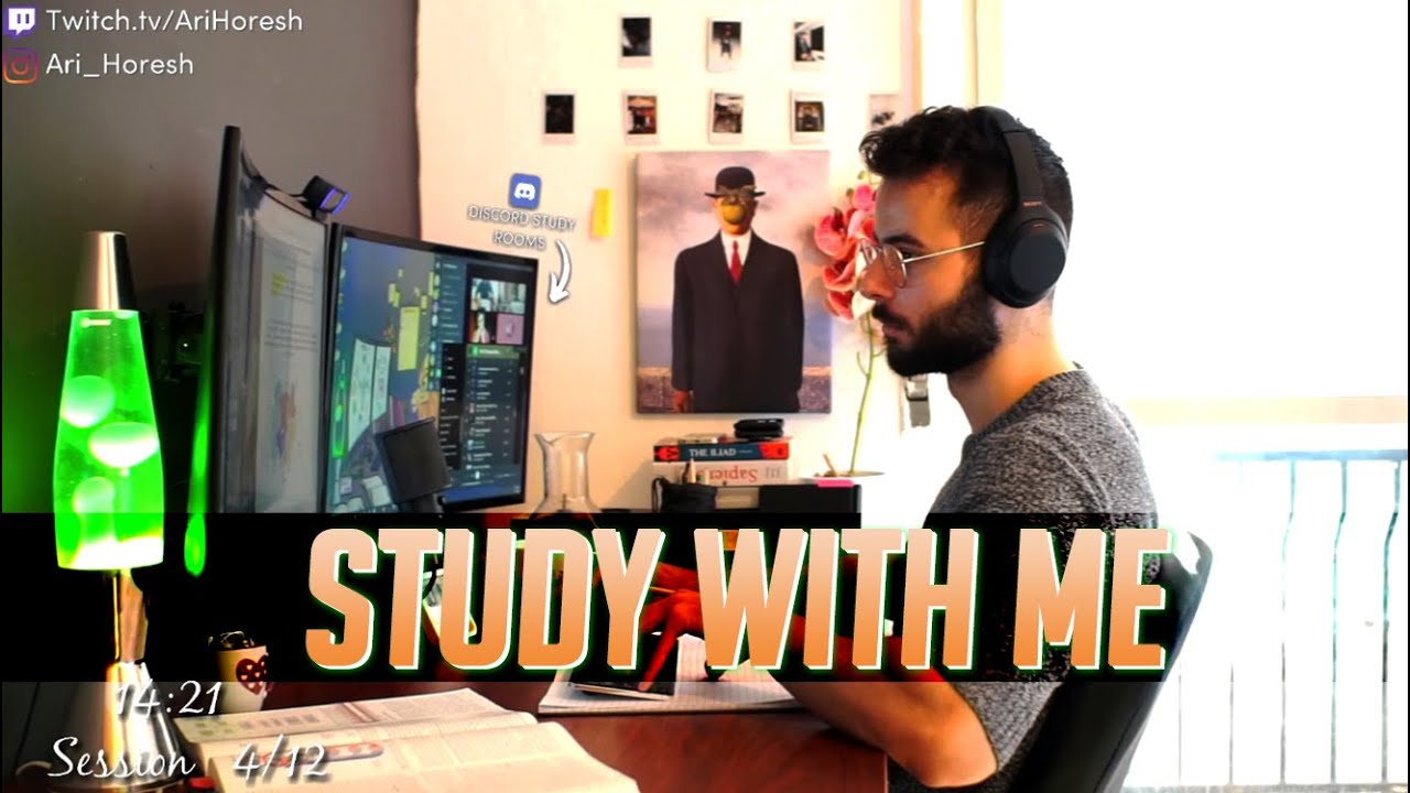9 HOURS STUDY WITH ME | Pomodoro 50-10 | Rain sounds | 
