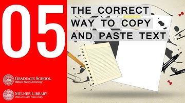 05 The Correct Way to Copy and Paste Text